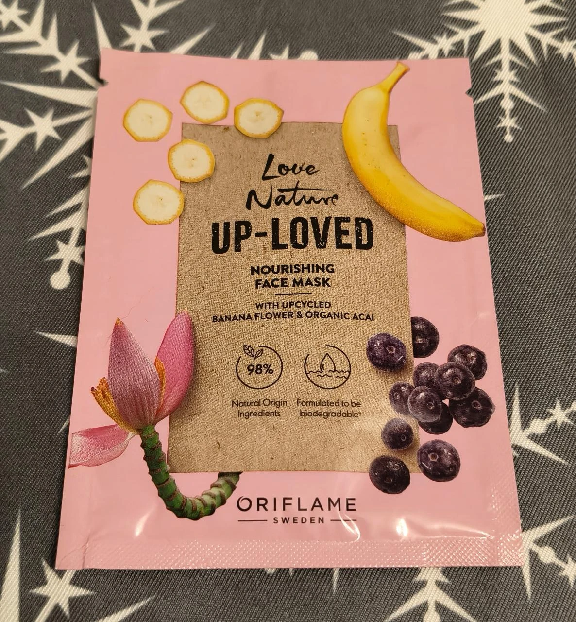Máscara Facial Nutritiva com Flor de Banana e Açai Biológico Reciclados